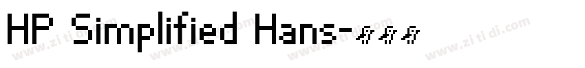 HP Simplified Hans字体转换